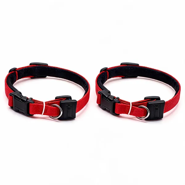 Nylon_Soft_Padded_Adjustable_Collar_For_Dogs_And_Cats_Red_-_Pack_of_2
