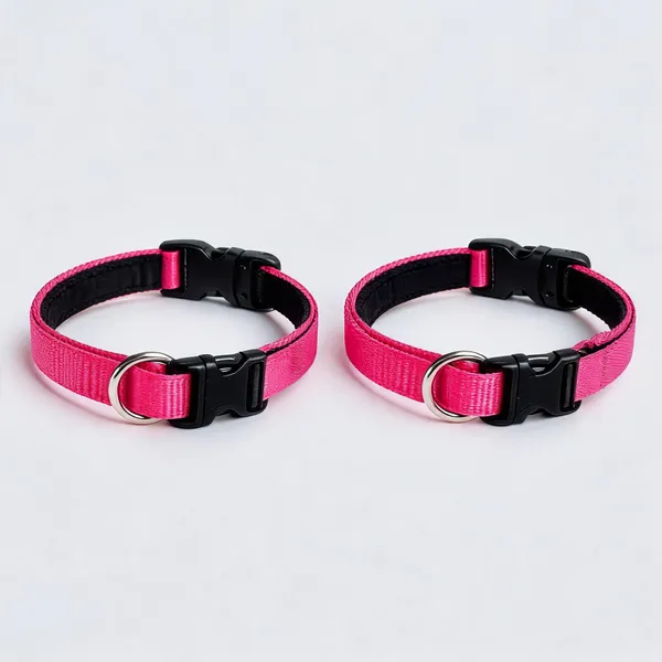 Pink_Nylon_Adjustable_Dog_And_Cat_Collar_-_Pack_of_2
