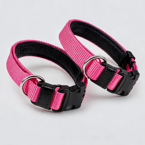 Pink_Nylon_Adjustable_Dog_And_Cat_Collar_-_Pack_of_2