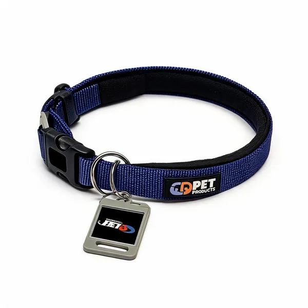 Blue_Padded_Nylon_Adjustable_Dog_And_Cat_Collar_-_Pack_of_2