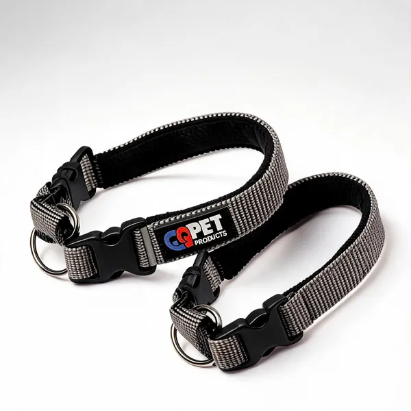 Grey_Nylon_Soft_Padded_Adjustable_Dog_Collar_-_Pack_of_2