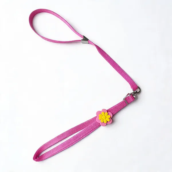 Pink_Nylon_Sunflower_Dog_Collar_And_Leash_Set_-_Pack_of_2
