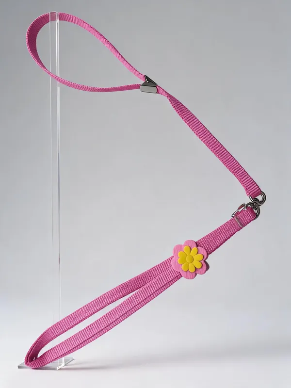 Pink_Nylon_Sunflower_Dog_Collar_And_Leash_Set_-_Pack_of_2