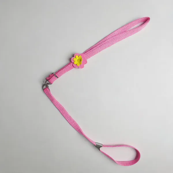 Pink_Nylon_Flower_Accent_Dog_Collar_Harness_Set_-_Pack_of_2