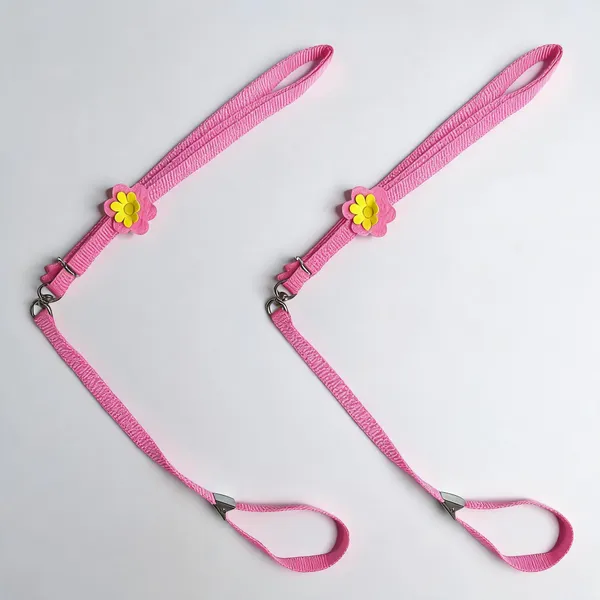Pink_Nylon_Flower_Embellished_Dog_Harness_Set_-_Pack_of_2