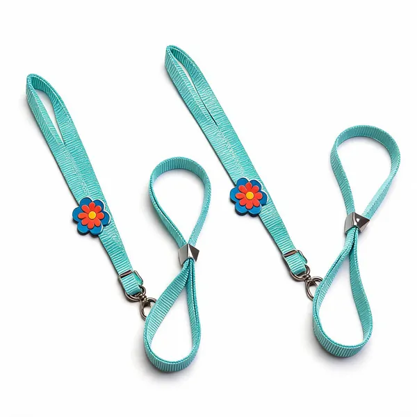 Nylon_Sunflower_Collar_And_Leash_Set_For_Dogs_Blue_-_Pack_of_2