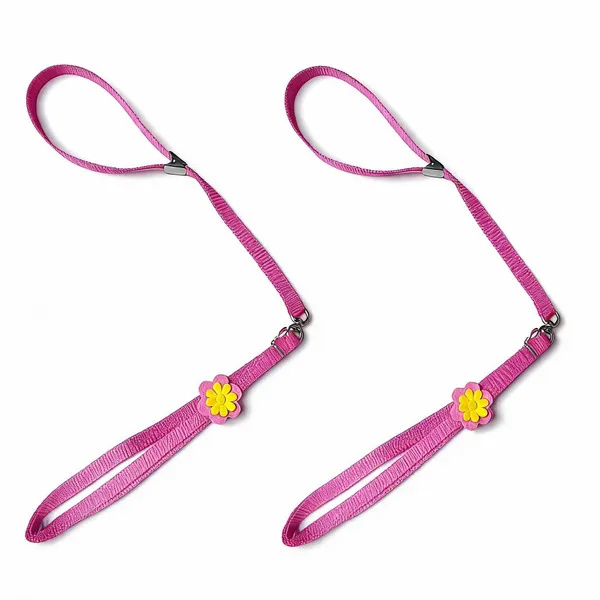 Pink_Nylon_Sunflower_Dog_Collar_And_Leash_Set_-_Pack_of_2