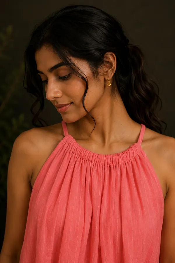 Coral_Cotton_Flowy_Halter_Neck_Maxi_Dress_For_Women