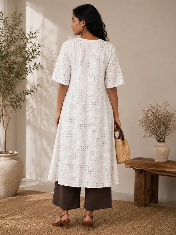 White_Handloom_Cotton_Relaxed_Fit_Eyelet_Kurta_Set_For_Women