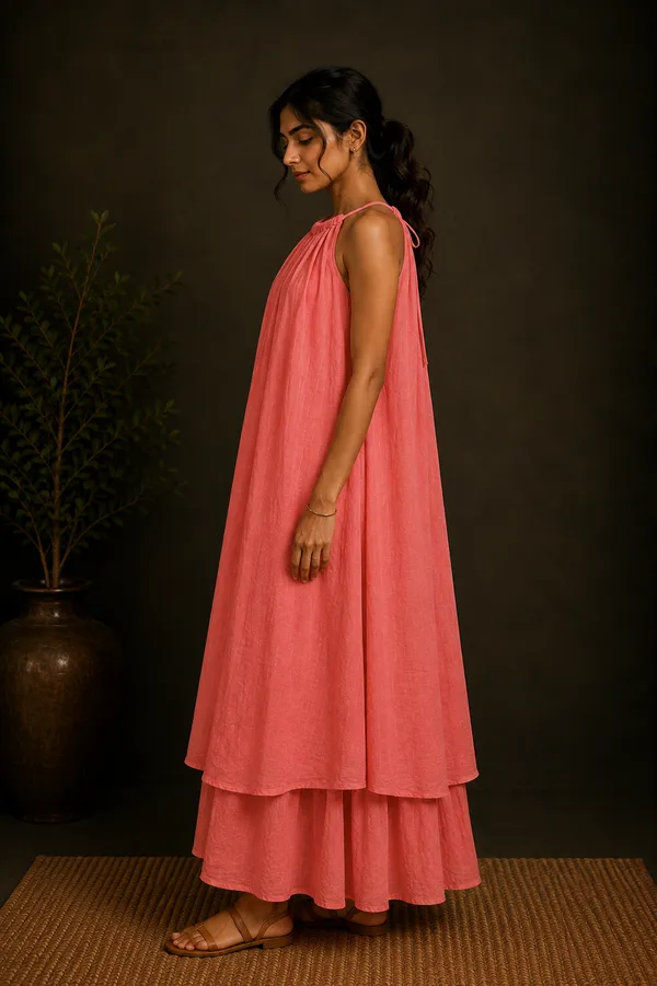Coral_Cotton_Flowy_Halter_Neck_Maxi_Dress_For_Women
