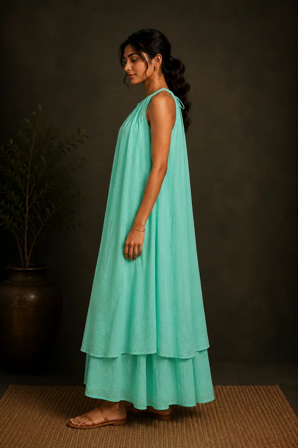 Mint_Green_Cotton_Halter_Neck_Tiered_Maxi_Dress_For_Women