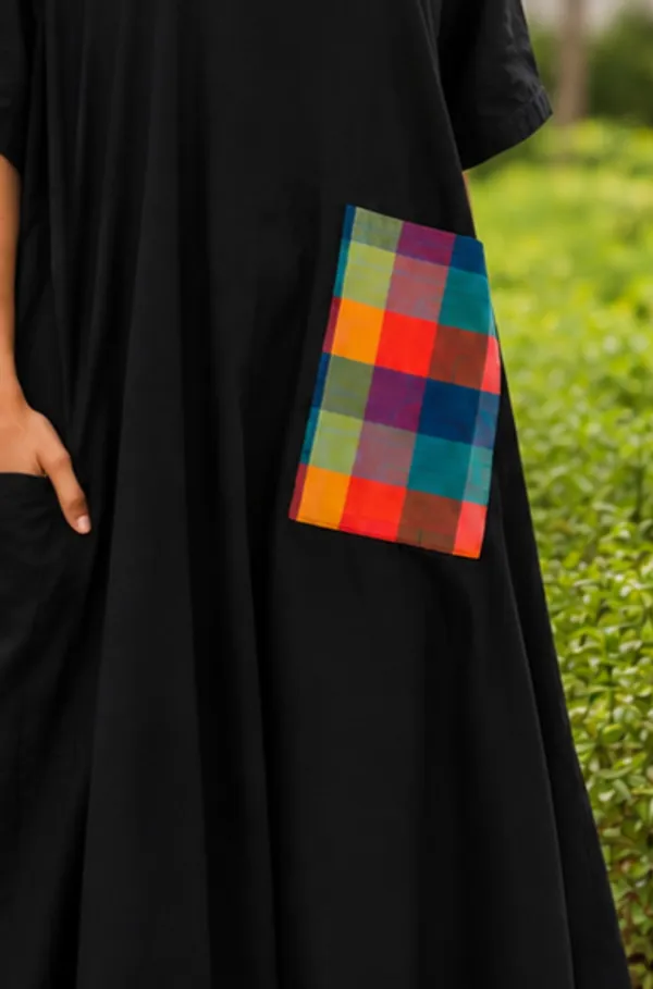Black_Handloom_Cotton_Loose_Fit_Maxi_Dress_For_Women