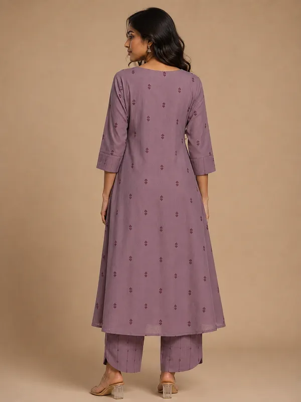 Mauve_Handloom_Cotton_Straight_Kurta_Set_For_Women