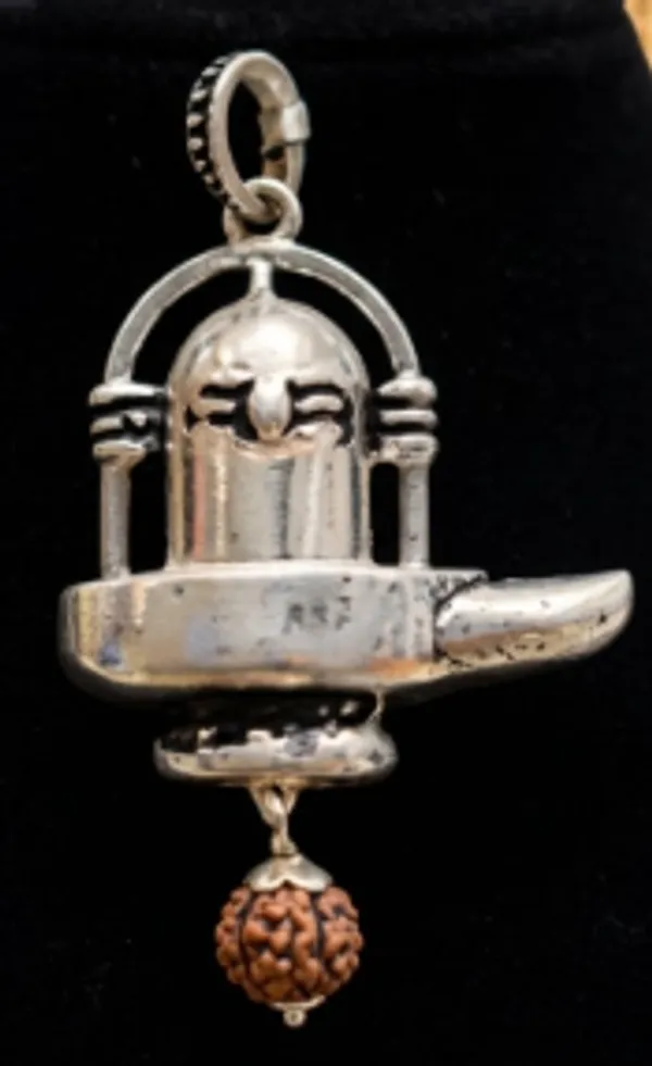 Silver_Sterling_Silver_Rudraksha_Shivling_Pendant_For_Men_&_Women