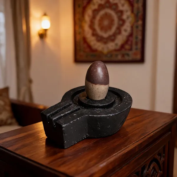 Brown_Black_Narmadeshwar_Stone_Shivling_With_Jalhari