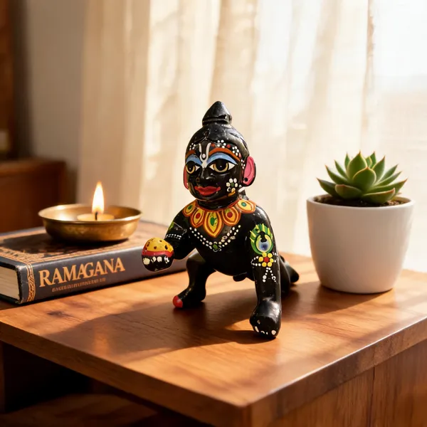 Brass_Multicolour_Laddu_Gopal_Hindu_Deity_Idol