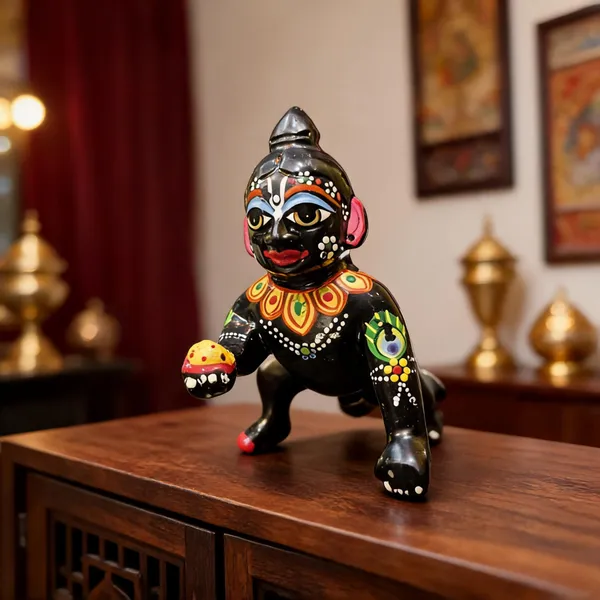Brass_Multicolour_Laddu_Gopal_Hindu_Deity_Idol