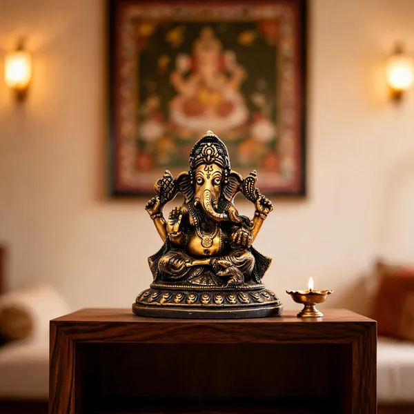 Brass_Antique_Finish_Seated_Ganesha_Idol
