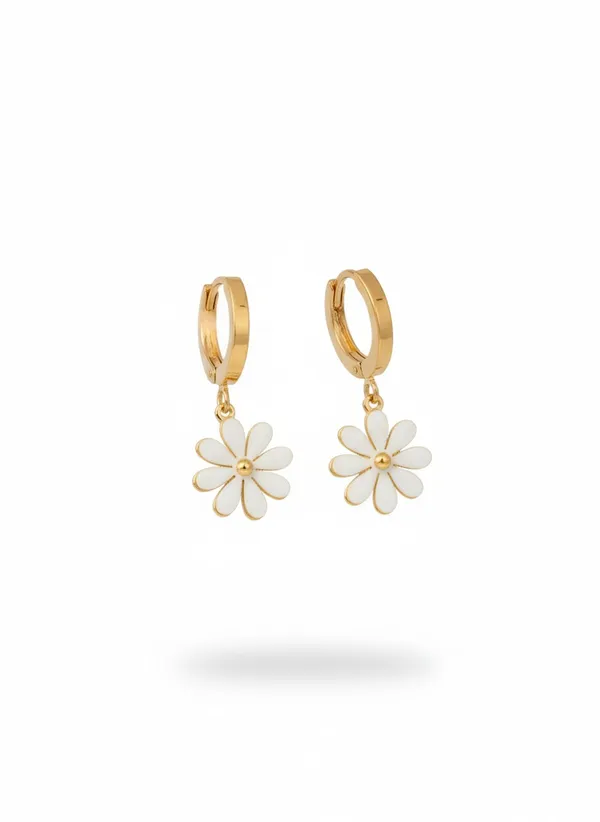 Gold_Stainless_Steel_Floral_Daisy_Hoop_Earrings_For_Women