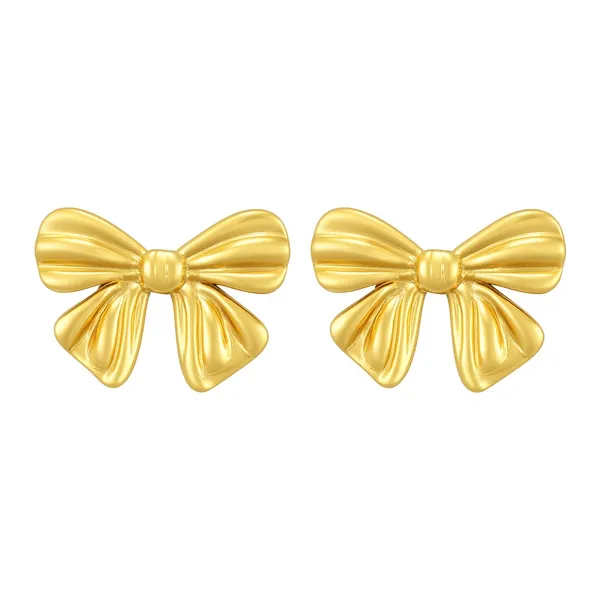 Gold_18K_Gold_Plated_Bow_Stud_Earrings_For_Women