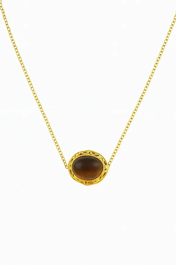 Gold_18K_Gold_Plated_Oval_Stone_Pendant_Necklace_For_Women