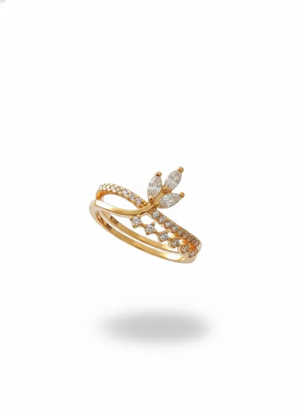 Gold_Brass_Cz_Crystal_Leaf_Ring_For_Women