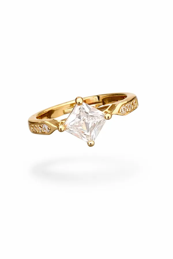 Gold_Brass_Cz_Square_Stone_Ring_For_Women