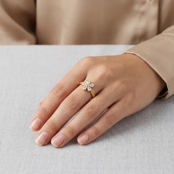 Gold_Brass_Cz_Floral_Statement_Ring_For_Women