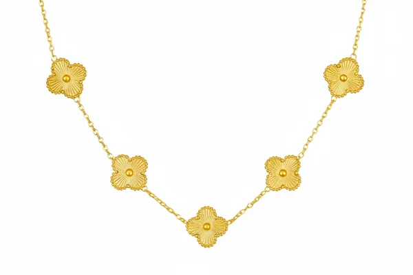 Gold_18K_Gold_Plated_Floral_Charm_Necklace_For_Women