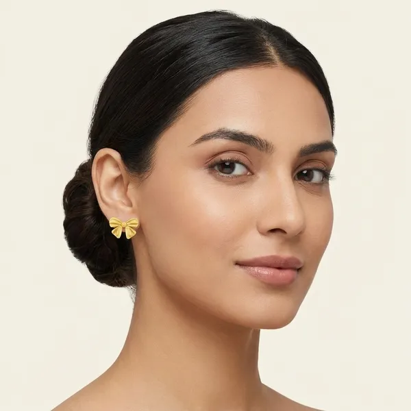 Gold_18K_Gold_Plated_Bow_Stud_Earrings_For_Women