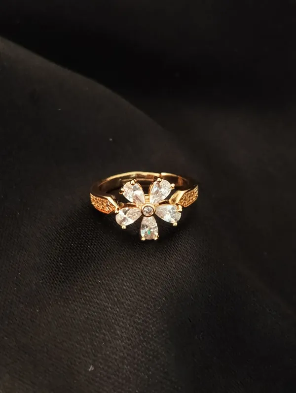 Gold_Brass_Cz_Floral_Statement_Ring_For_Women