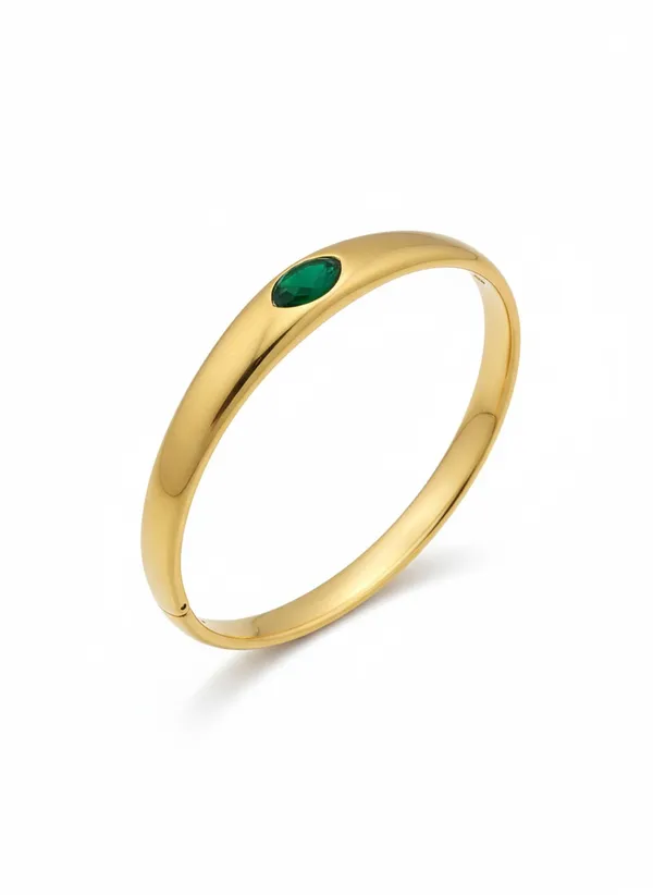 Green_Gold_18K_Gold_Plated_Oval_Stone_Bracelet_For_Women