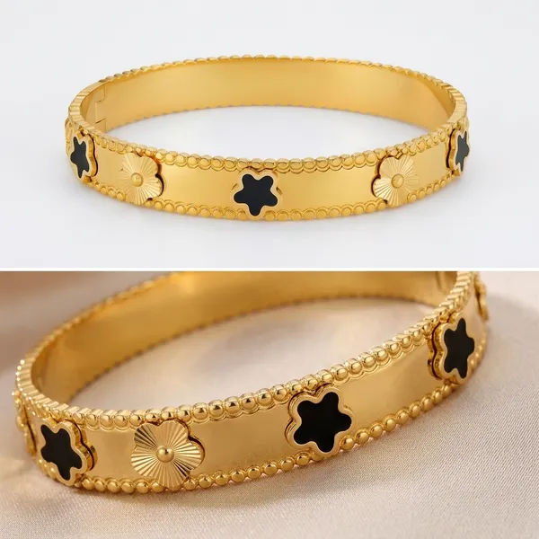 Gold_18K_Gold_Plated_Floral_Medallion_Bangle_Bracelet_For_Women