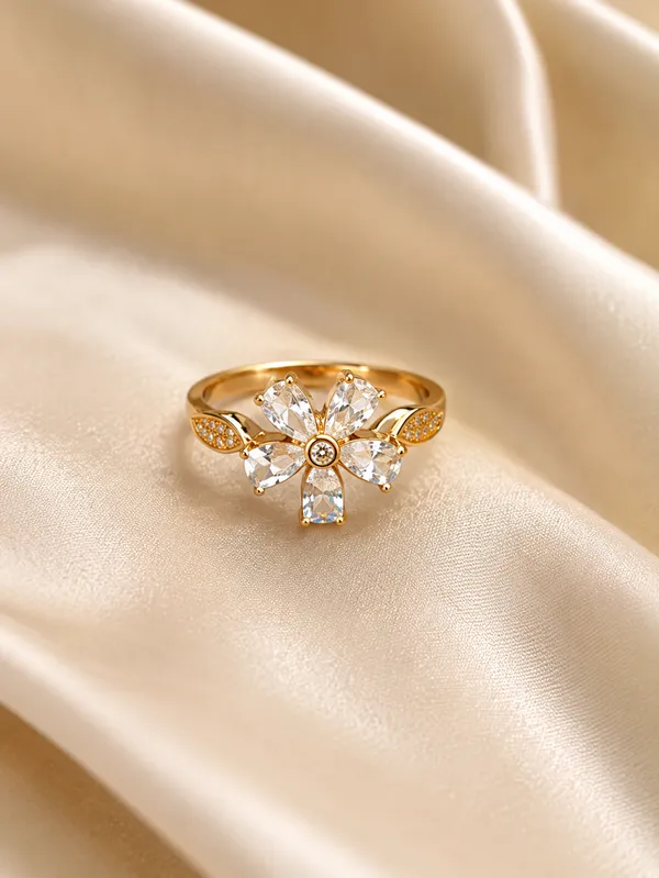 Gold_Brass_Cz_Floral_Statement_Ring_For_Women