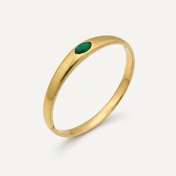 Green_Gold_18K_Gold_Plated_Oval_Stone_Bracelet_For_Women