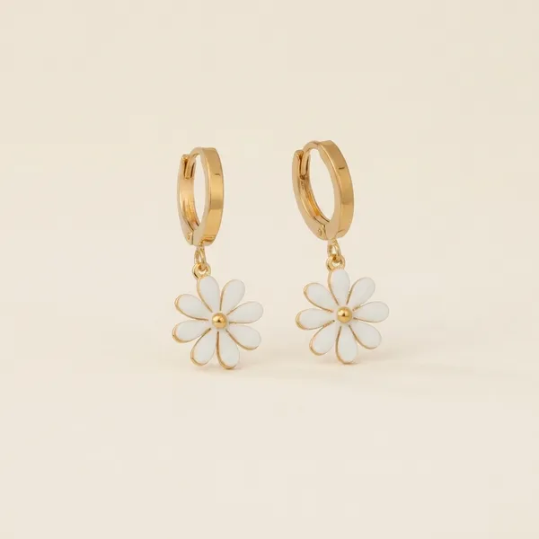 Gold_Stainless_Steel_Floral_Daisy_Hoop_Earrings_For_Women