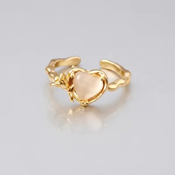 Gold_Brass_Heart_Stone_Adjustable_Ring_For_Women