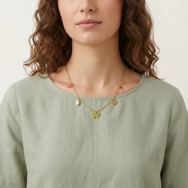 Gold_18K_Gold_Plated_Layered_Floral_Charm_Necklace_For_Women