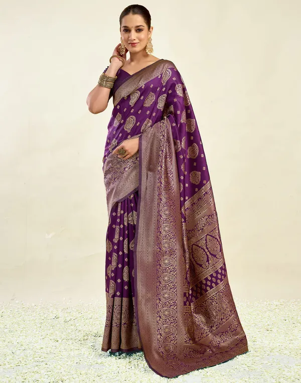 Purple_Banarasi_Silk_Saree_For_Women