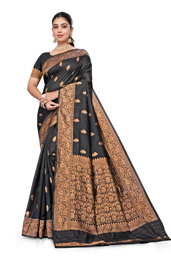 Black_Woven_Ethnic_Saree_For_Women