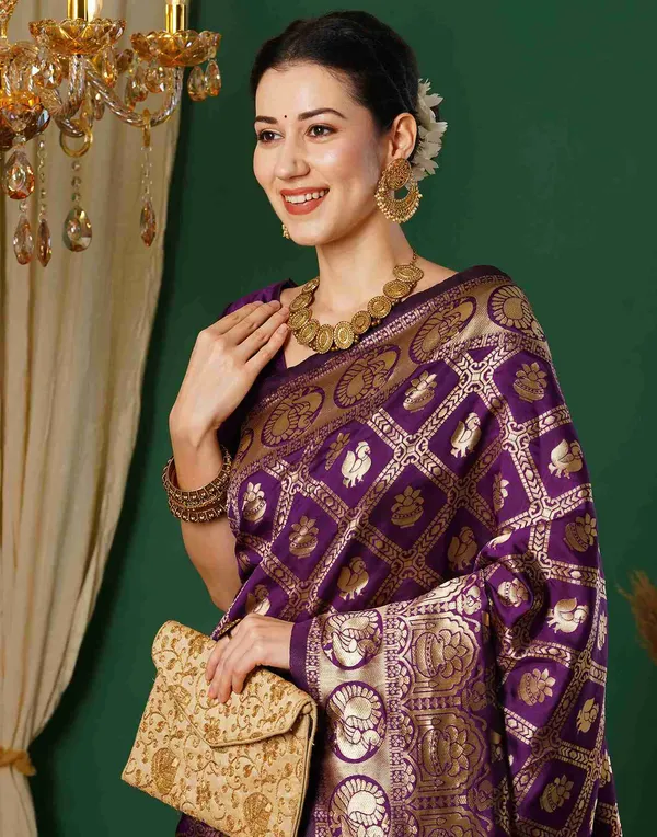 Purple_Woven_Saree_For_Women