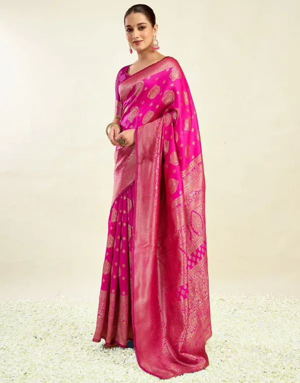 Pink_Woven_Brocade_Saree_For_Women