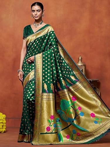 Green_Gold_Border_Printed_Saree_For_Women