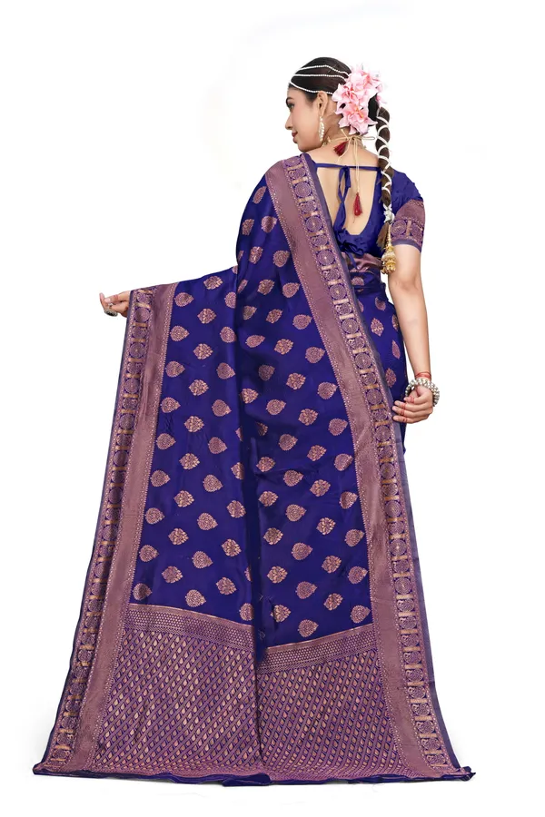 Blue_Woven_Saree_For_Women