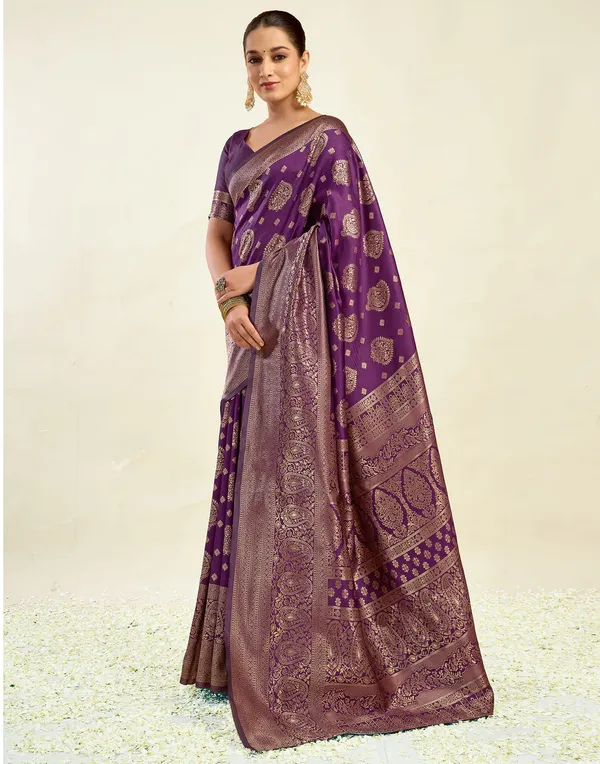Purple_Banarasi_Silk_Saree_For_Women