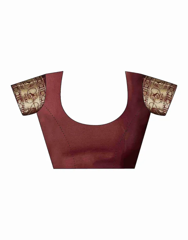 Maroon_Banarasi_Silk_Saree_For_Women
