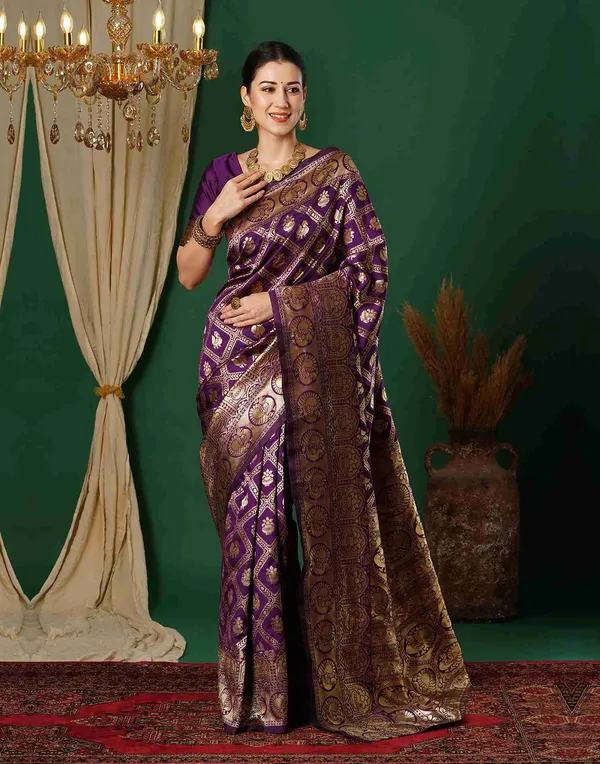 Purple_Woven_Saree_For_Women