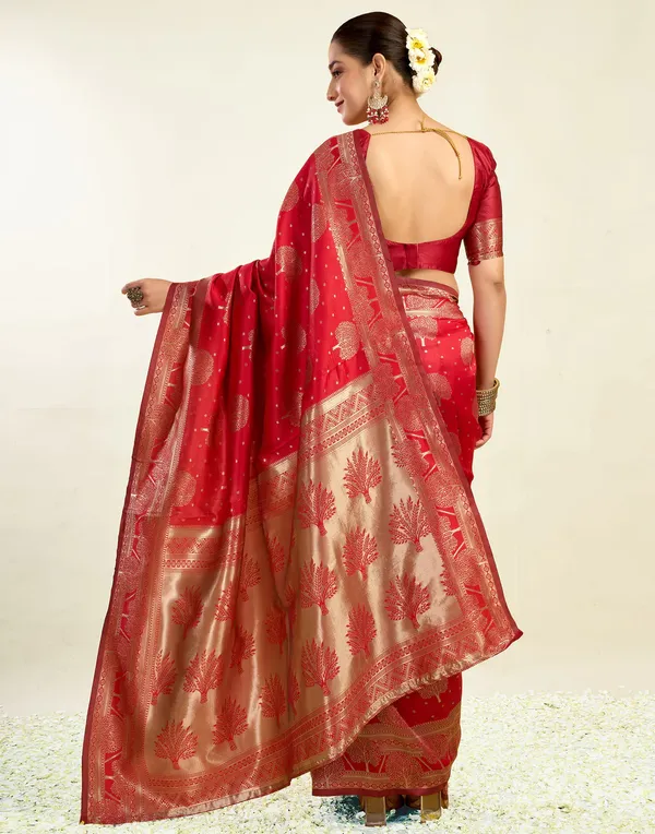 Red_Woven_Saree_For_Women