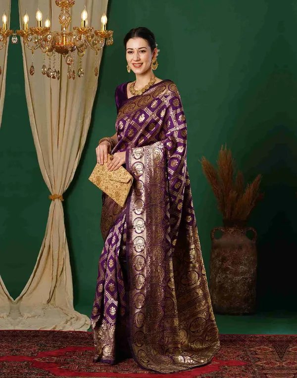 Purple_Woven_Saree_For_Women