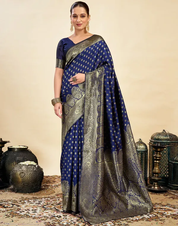 Navy_Blue_Woven_Saree_For_Women